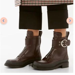 ✨Chloé buckle burgundy boots - size 7.5-8 - like new w/ box + dust bags